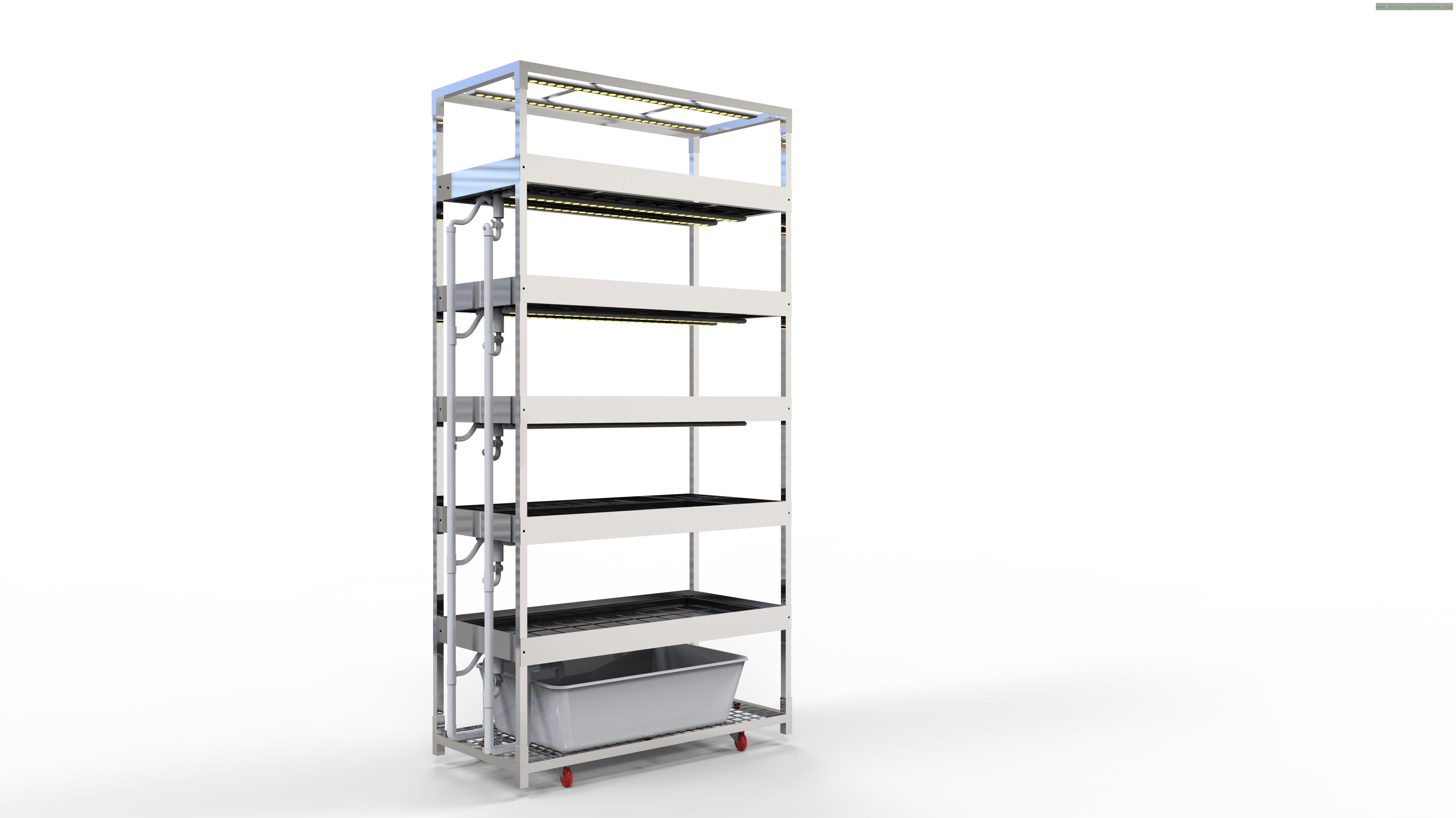 Commercial Vertical Farming Indoor Planting Mobile Hydroponic Grow Rack