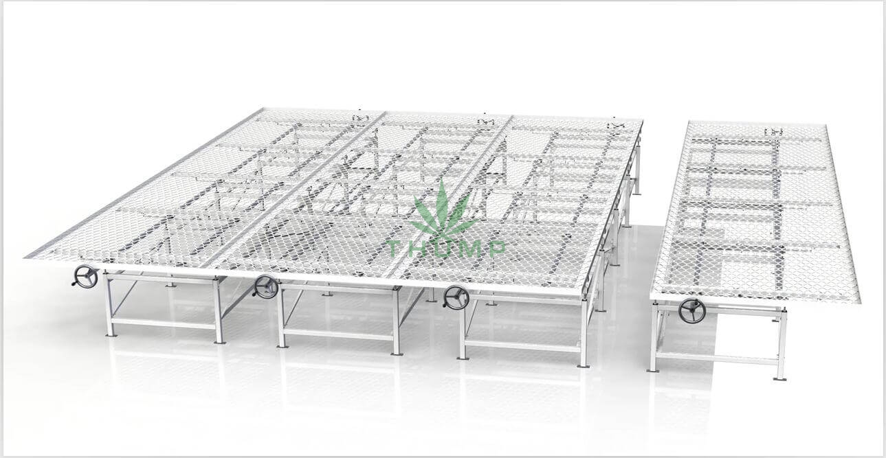 rolling benches greenhouse