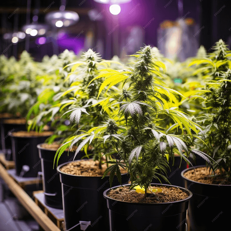 How many harvests per year for indoor cannabis?