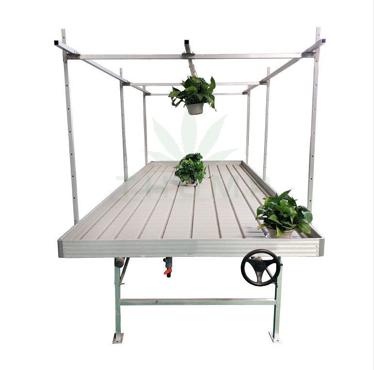 Vertical Farming Rack Hydroponic Flood Table Rolling Benches