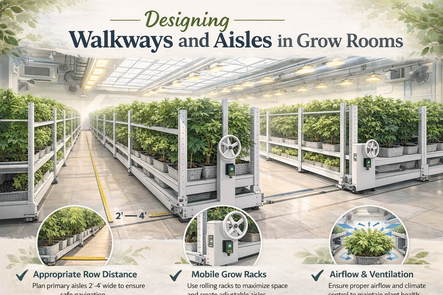 Designing Walkways and Aisles in Grow Rooms